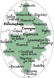 Warwickshire and surrounding Counties.